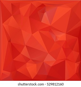 Red color 3d polygon background, modern origami texture. Vector illustration. Design element.