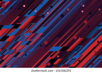 red color abstract background design with stripes and dots texture for web, advertising, media and presentation concepts, vector illustration