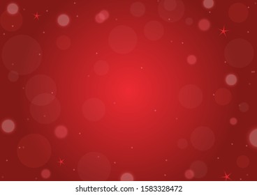 Red color abstract background with soft blur bokeh light effect and copy space for greeting card, website, poster, header, banner. Valentine's day, Merry Christmas and Happy New Year concept.