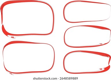 red color abstract creative rectangular text box frames