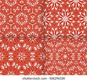 red color. Abstract floral seamless pattern. geometry design. Vector. Texture for holiday cards, Valentines day, wedding invitations, design wallpaper, pattern fills, web page, banner, flyer.