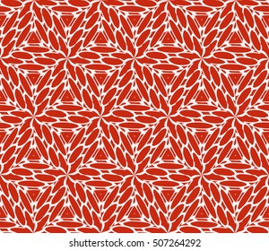 red color. Abstract floral seamless pattern. geometry design. Vector. Texture for holiday cards, Valentines day, wedding invitations, design wallpaper, pattern fills, web page, banner, flyer.