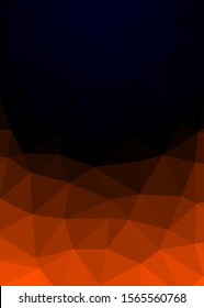 Red Color Abstract trianglify Generative Art background illustration