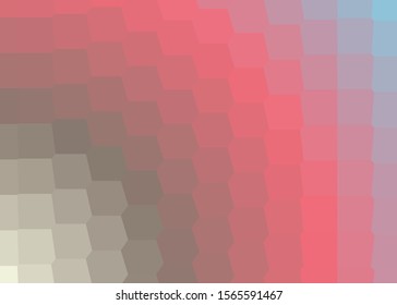 Red Color Abstract trianglify Generative Art background illustration