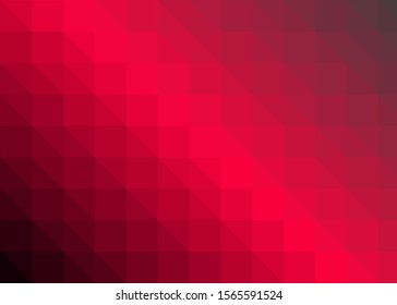 Red Color Abstract trianglify Generative Art background illustration