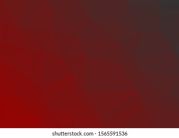 Red Color Abstract trianglify Generative Art background illustration