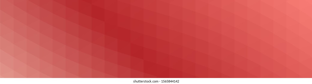 Red Color Abstract trianglify Generative Art background illustration