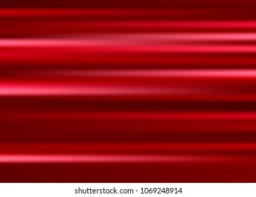 Red Color Abstract Vector Background. Geometric Illustration with Lines and Waves. Drapery and Wrinkles Textile Imitation.