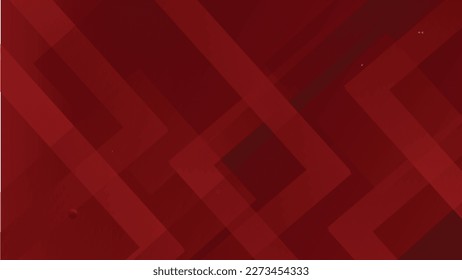 Color rojo abstracto formas vectoriales geométricas sobre fondo rojo.