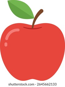 a red color apple vector