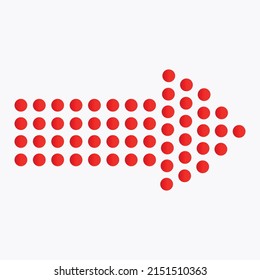 Icono de diseño de vectores de flecha de color rojo