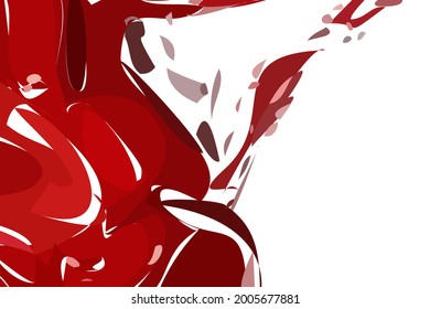 Red color background. Modern abstract design. Abstract vector. 3D digital illustration.