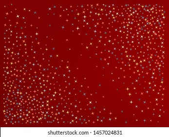 Red color background. Stars confetti. Professional colorific idea. Stars confetti. Background confetti with stars.