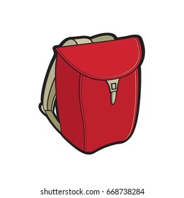 red color bag-vector drawing
