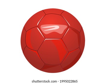 Red color ball vector for soccer