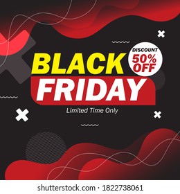 red color bannerBlack Friday Sale Template liquid style