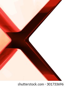 Red color big lighting cross crack abstract background. Cross crack. Female medic illustration. Place for business offer. Warning symbol.