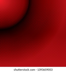 red Color blurred background with halftone effect overlay. Dotted pattern abstract gradient backdrop