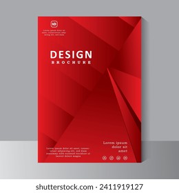 Red Color Brochure template layout design, Simple design for cover book. Annual report. Brochure template, Poster, catalog. Simple Flyer, magazine, leaflet