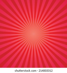 red color burst background. Vector illustration 