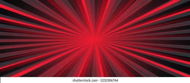 Red color burst for banner background.-vctor illustration