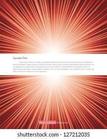 red color burst with free space for sample text in middle. Vector.