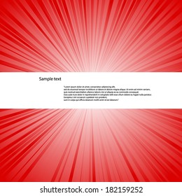 red color burst with free space for sample text in the middle. Vector. 