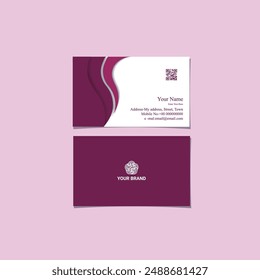 Red color business card with a modern and minimalist design. Perfect for making a strong, professional impression and enhancing contemporary branding