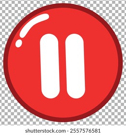 RED COLOR BUTTON IS REPLAY VECTOR FOR GAME ILLUSTRATION