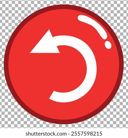 RED COLOR BUTTONS REDO VECTOR FOR GAME ILLUSTRATION