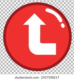 RED COLOR BUTTONS UP VECTOR FOR GAME ILLUSTRATION