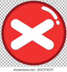 RED COLOR BUTTONS X VECTOR FOR GAME ILLUSTRATION
