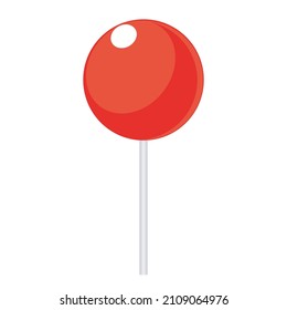vector de bola de caramelo de color rojo