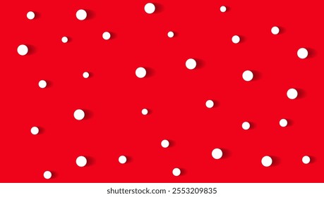 red color christmas vector background with ornament decoration. flat screen for christmas and new year 2025