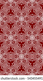 red color decorative Seamless floral geometric background. Vector illustration. Template for invitation, wallpaper, textile