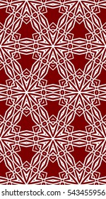red color decorative Seamless floral geometric background. Vector illustration. Template for invitation, wallpaper, textile