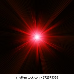 Red Color Design With A Burst. EPS 10 Vector File Included