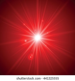 A red color design with a burst. Vector illustration