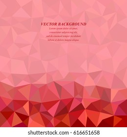 Red color digital triangle tile background design