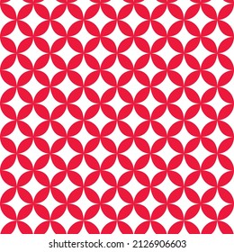 Red color flower seamless geometric pattern background.