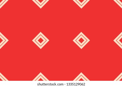 Red color geometric seamless pattern in modern stylish.Vector luxury abstract background.