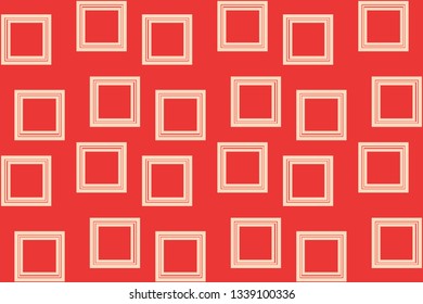 Red color geometric seamless pattern in modern stylish.Vector luxury abstract background.