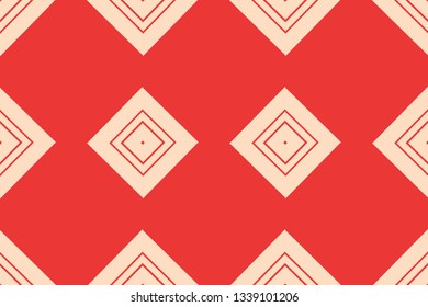 Red color geometric seamless pattern in modern stylish.Vector luxury abstract background.