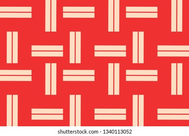Red color geometric seamless pattern in modern stylish.Vector luxury abstract background.