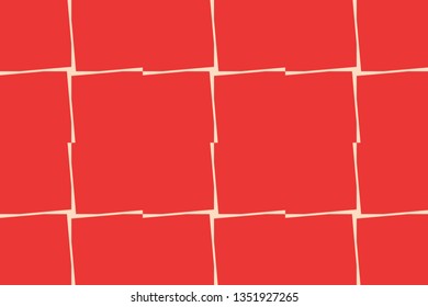 Red color geometric seamless pattern in modern stylish.Vector luxury abstract background.
