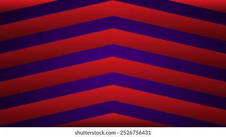 Fondo abstracto del gradiente del color rojo. Símbolo dinámico de la flecha que se mueve hacia arriba en el fondo púrpura. Elemento de diseño para la Plantilla, tarjeta, cubierta, Anuncio, cartel, telón de fondo, pared. Ilustración vectorial.