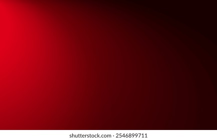 Red Color gradient background. Banner for advertise product on website. Space for text. Product display presentation. Vector illustration.