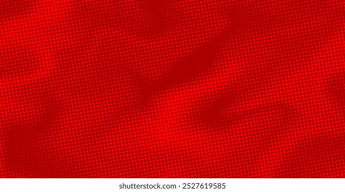 Red Color Halftone Abstract Pattern Background. Vintage. Wallpaper. Vector Illustration