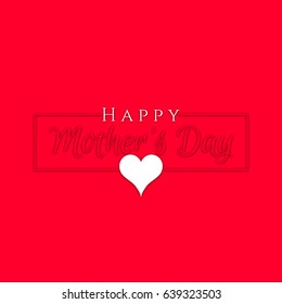 Red color Happy Mother's day background