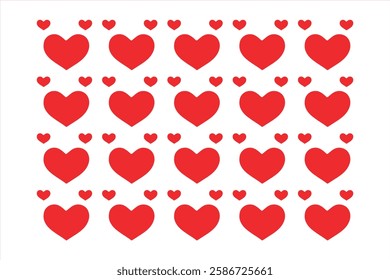 Red color heart love reaction vector emoji collection for social media and design projects, love symbol, heart design